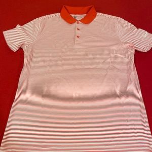 Nike Mens Medium Dri Fit Red White Polo